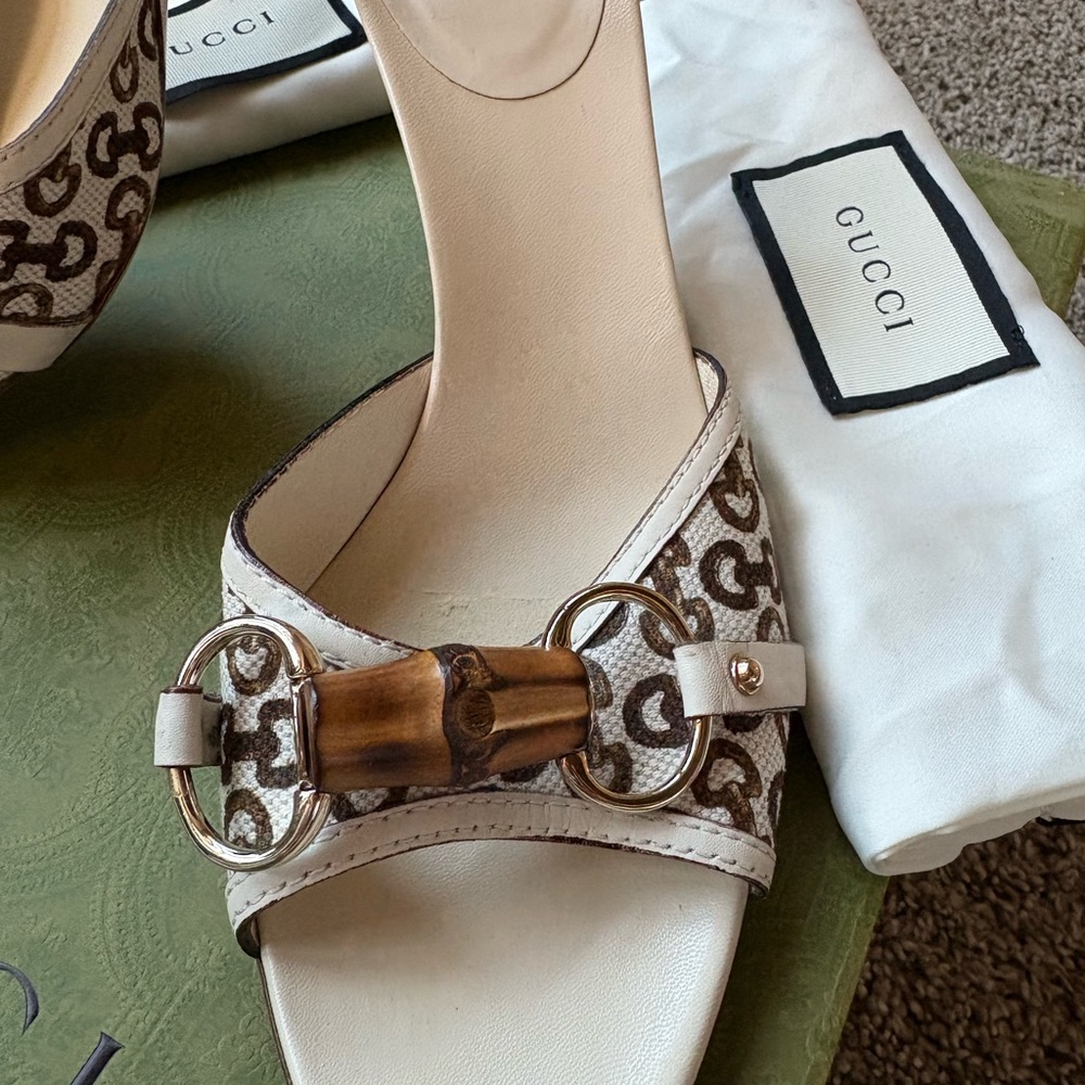 SALE🥰 Authentic Gucci Flora Horsebit Heel Mules - Picture 4 of 10